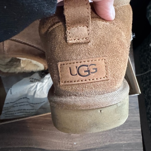 UGG Brown Suede Shearling-Lined Ankle Boots - Picture 2 of 3